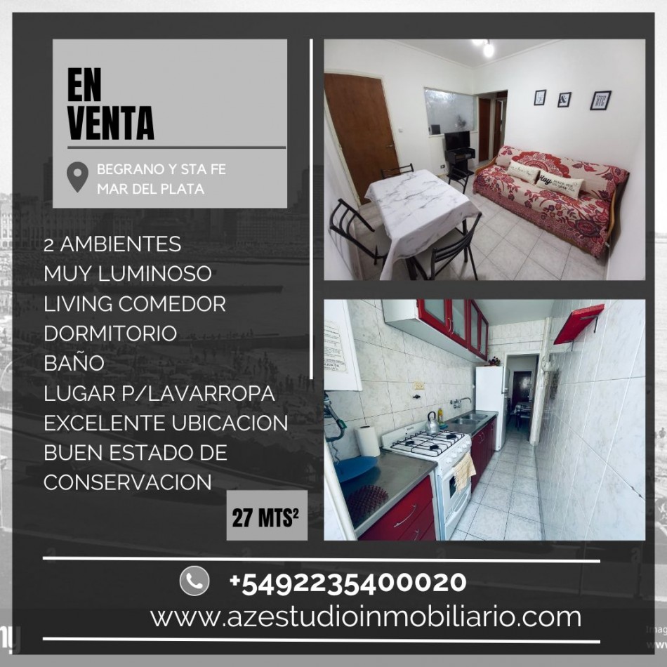 EN VENTA !! 2 AMB ZONA CENTRO