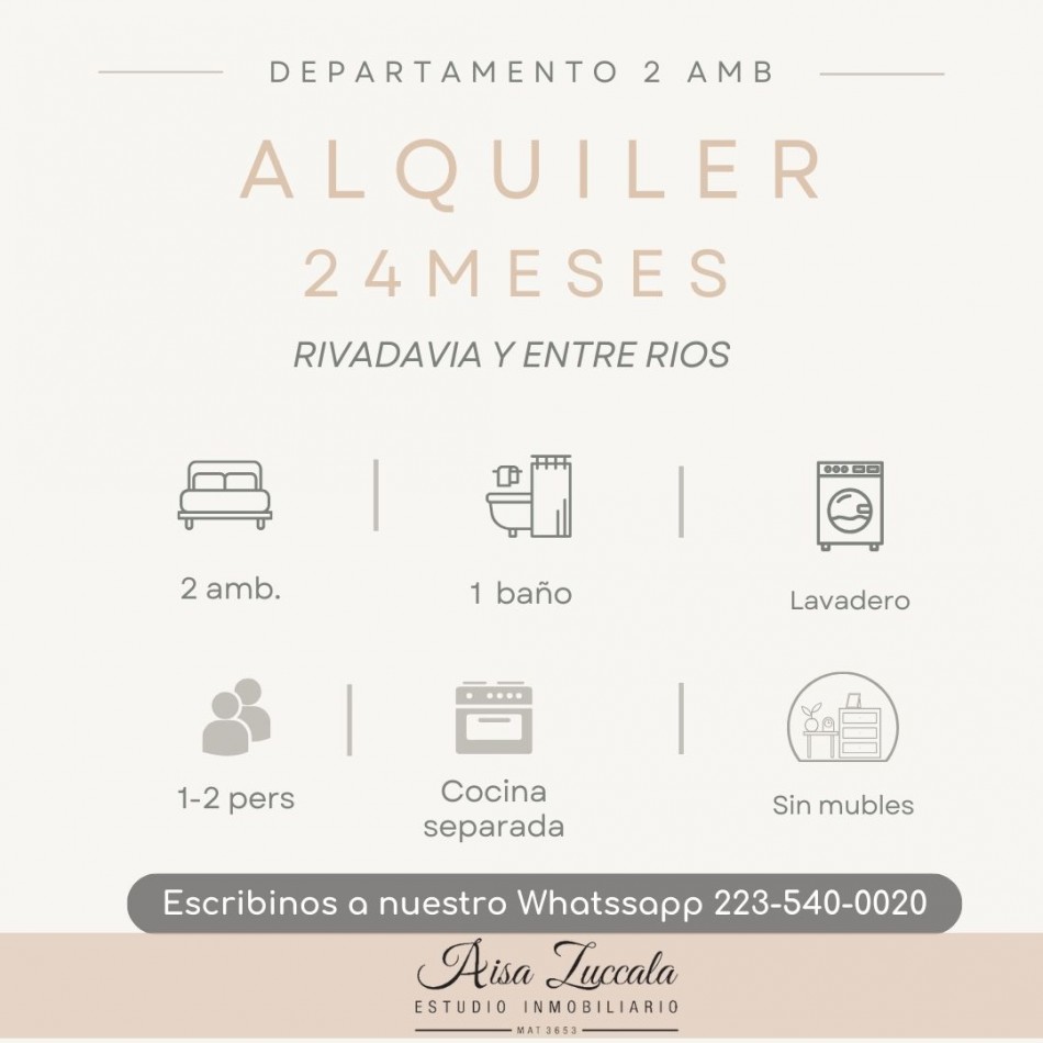 ALQUILER 24 MESES - ZONA CENTRO