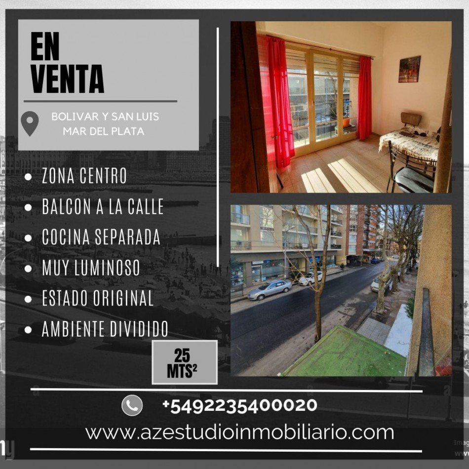 DEPARTAMENTO 1 AMBIENTE DIVIDIDO CON BALCON