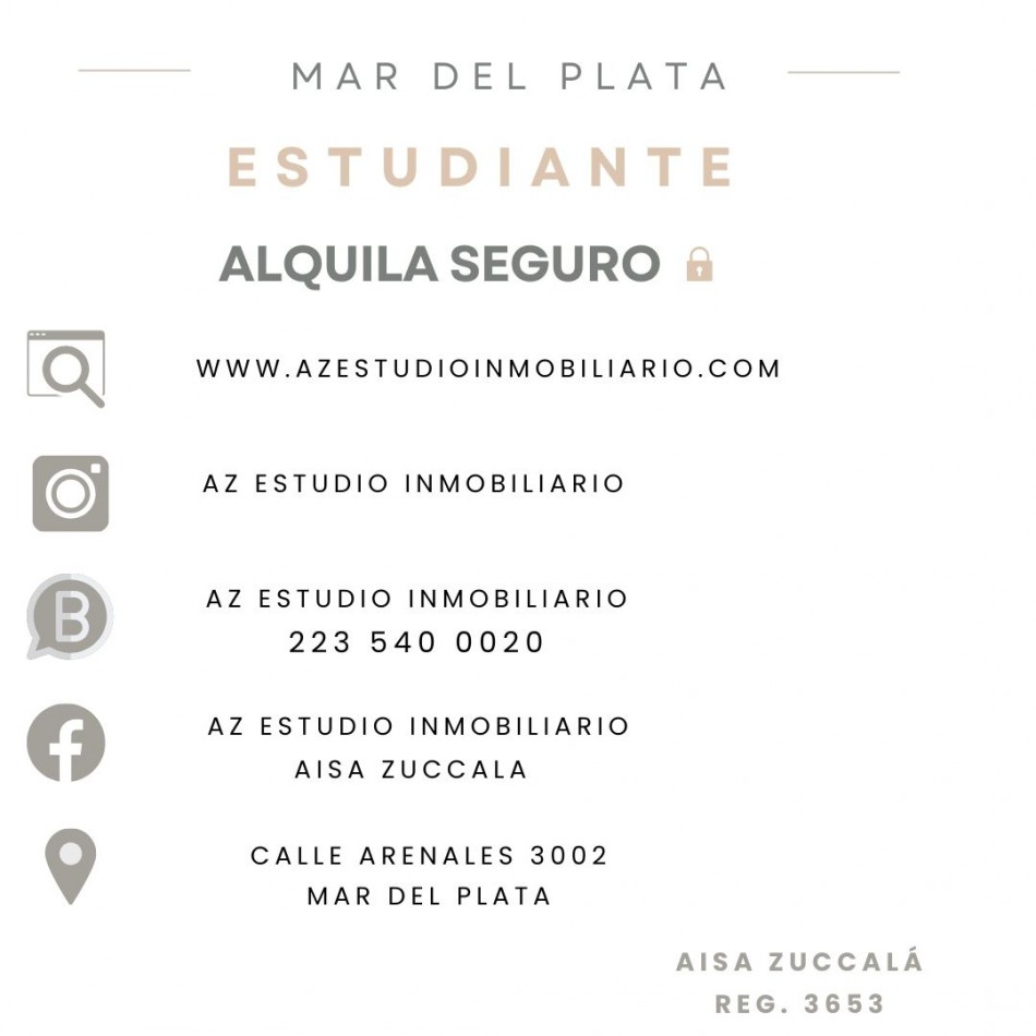 ALQUILER MARZO A DICIEMBRE - ZONA TORREON 
