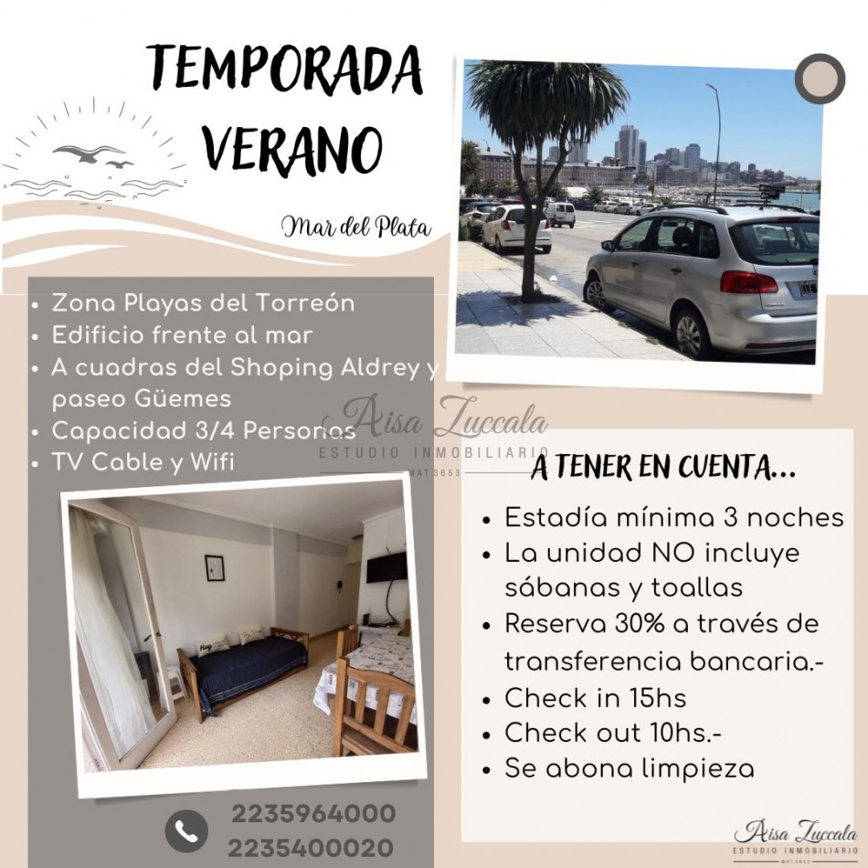 ALQUIER TEMPORADA 2025 - 3/4 PERSONAS -  ZONA TORREON