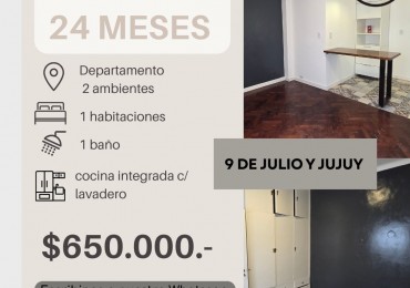 ALQUILER 24 MESES - 9 DE JULIO Y JUJUY 